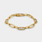 Mélange Diamond Paper Clip Bracelet - 18K Yellow