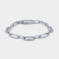 Mélange Diamond Paper Clip Bracelet - 18K White