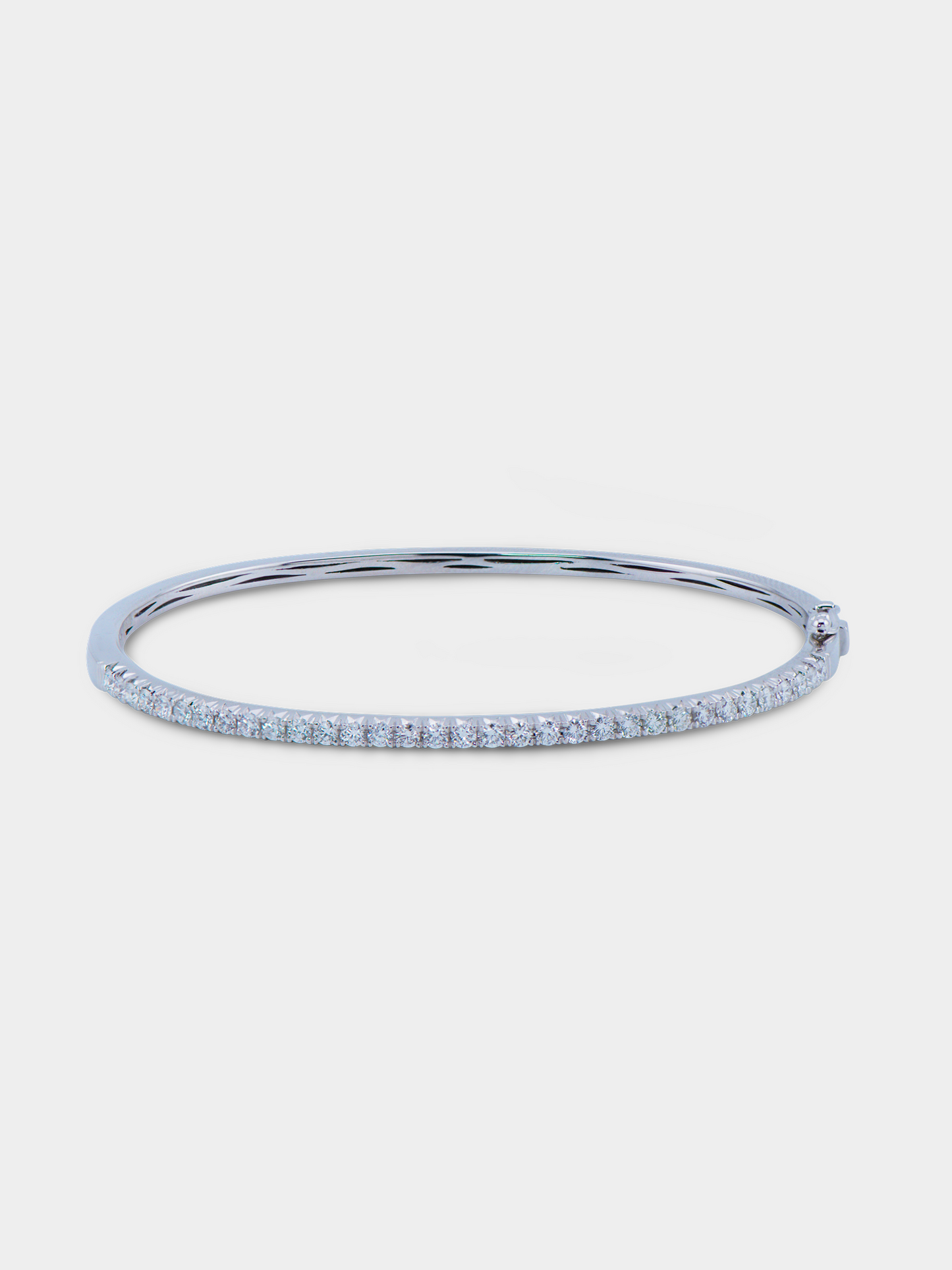 Lumière Tennis Bangle - 18K White