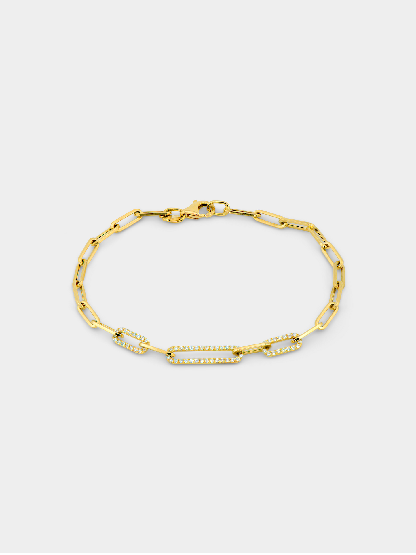 Everyday Paper Clip Bracelet - 18k Yellow