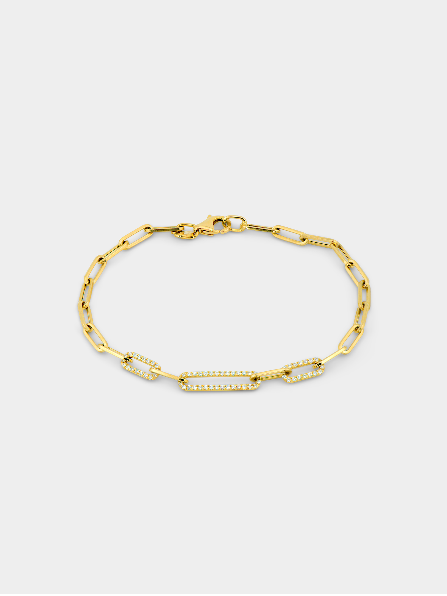 Everyday Paper Clip Bracelet - 18k Yellow